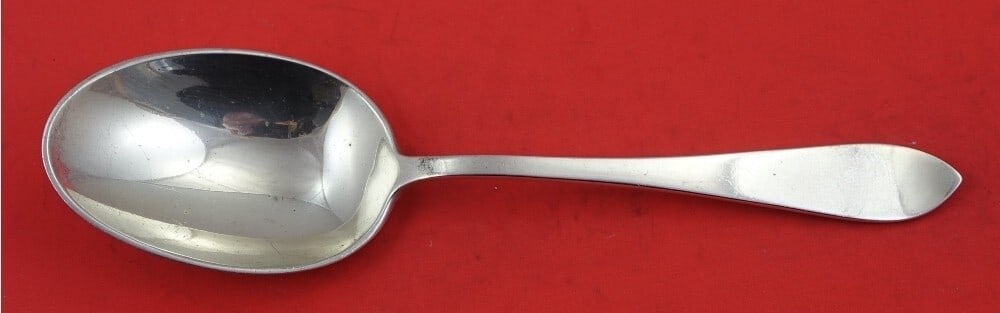 Dominick & Haff Broad Antique Sterling Silver Serving Spoon 8 7/8" (1 of 2)