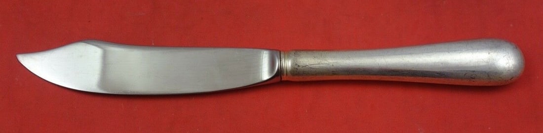 Tuttle Hannah Hull Sterling Silver Fish Knife 8" Stainless Blade: Tuttle Hannah Hull Sterling Silver Fish Knife 8" Stainless Blade This stunning Hannah Hull fish knife by Tuttle is crafted from high-quality sterling silver, featuring a hollow handle and an 8" stainl