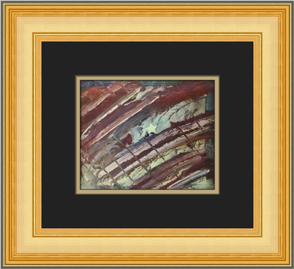 Peter Max First Star 1976 Custom Framed Pop Art Print (1 of 2)