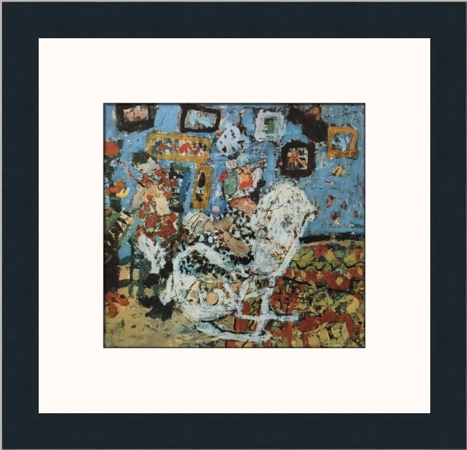 Jean Pougny The White Armchair Custom Framed Impressionist Print: Jean Pougny The White Armchair Custom Framed Impressionist Print Discover the elegance of Jean Pougny's "The White Armchair" with this custom framed print. This medium-sized piece showcases a charming