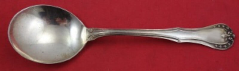Reed and Barton Devon Sterling Silver Gumbo Soup Spoon 7 Inch: Reed and Barton Devon Sterling Silver Gumbo Soup Spoon 7 Inch This exquisite 7" gumbo soup spoon is crafted from sterling silver by Reed & Barton, showcasing the elegant Devon pattern. Dating from the