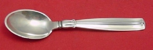 W S Sorensen Lotus Sterling Silver Demitasse Spoon 4 1/2": W S Sorensen Lotus Sterling Silver Demitasse Spoon 4 1/2" This exquisite demitasse spoon by W & S Sorensen features a beautiful Lotus pattern. Crafted from high-quality sterling silver, this spoon mea