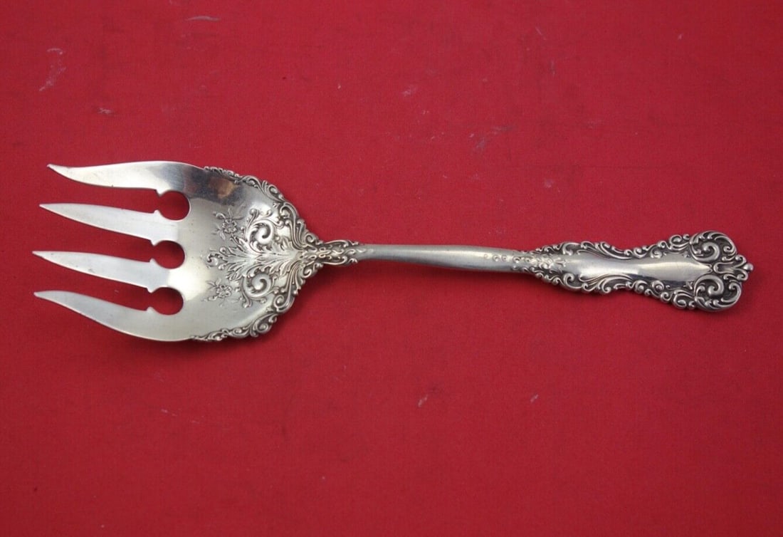 International Sterling Silver Revere 4-Tine Serving Fork 8 5/8 inches (1 of 3)