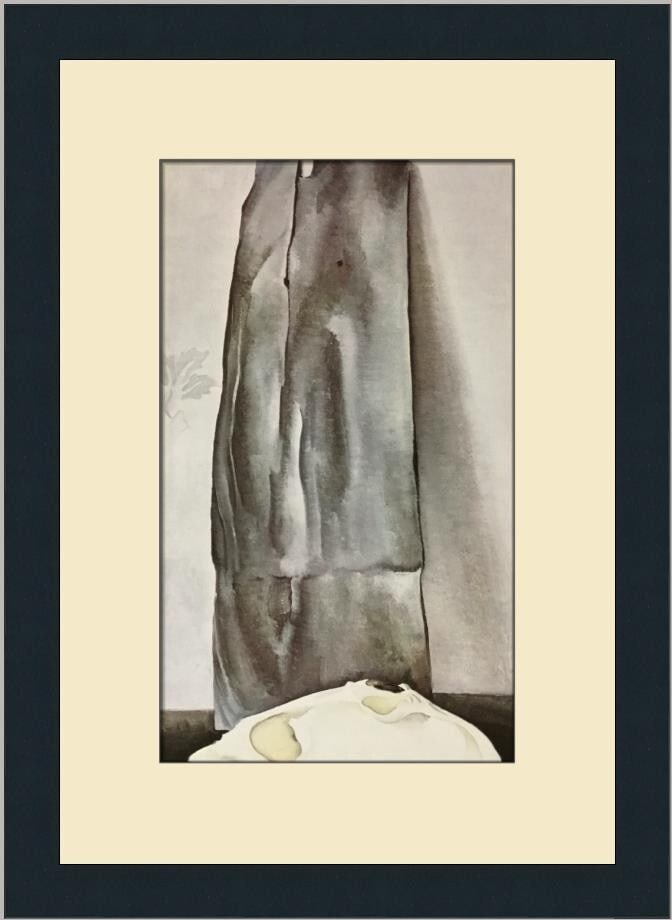 Georgia O'Keeffe Shell and Old Shingle II Framed Print 1993: Georgia O'Keeffe Shell and Old Shingle II Framed Print 1993 This beautiful custom framed print titled "Shell and Old Shingle II" by renowned artist Georgia O'Keeffe showcases her unique style of moder