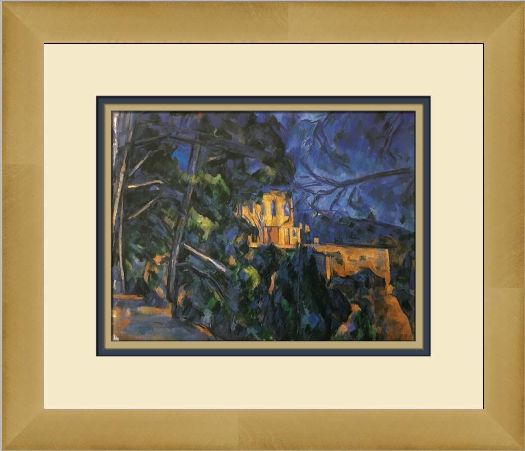 Paul Cezanne Le Chateau Noir Custom Framed Lithograph Print: Paul Cezanne Le Chateau Noir Custom Framed Lithograph Print Experience the beauty of Paul Cezanne's 'Le Chateau Noir' with this stunning custom framed print. This piece showcases the Impressionist sty