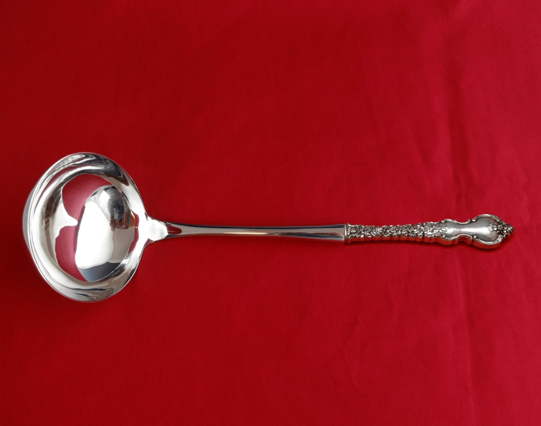International Sterling Silver Du Barry Custom Soup Ladle 10 1/2 inches: International Sterling Silver Du Barry Custom Soup Ladle 10 1/2 inches This impressive soup ladle features the elegant Du Barry pattern by International Sterling. Crafted from high-quality sterling si