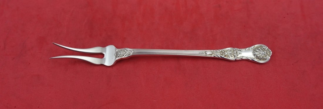 Gorham King George Sterling Silver 2-Tine Butter Pick 5 5/8": Gorham King George Sterling Silver 2-Tine Butter Pick 5 5/8" Enhance your dining experience with this exquisite butter pick from the King George pattern by Gorham. Crafted from high-quality sterling s