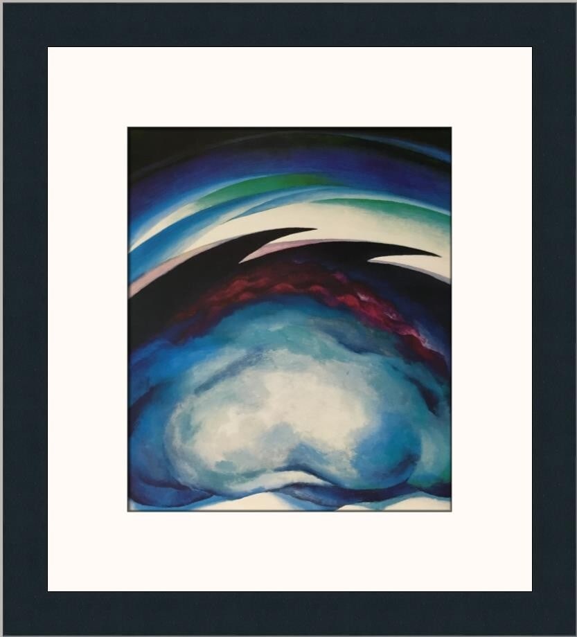 Georgia O'Keeffe From The Plains I Custom Framed Print 15x14: Georgia O'Keeffe From The Plains I Custom Framed Print 15x14 Presenting a stunning custom framed print of Georgia O'Keeffe's artwork titled "From The Plains I." This exquisite piece showcases the arti