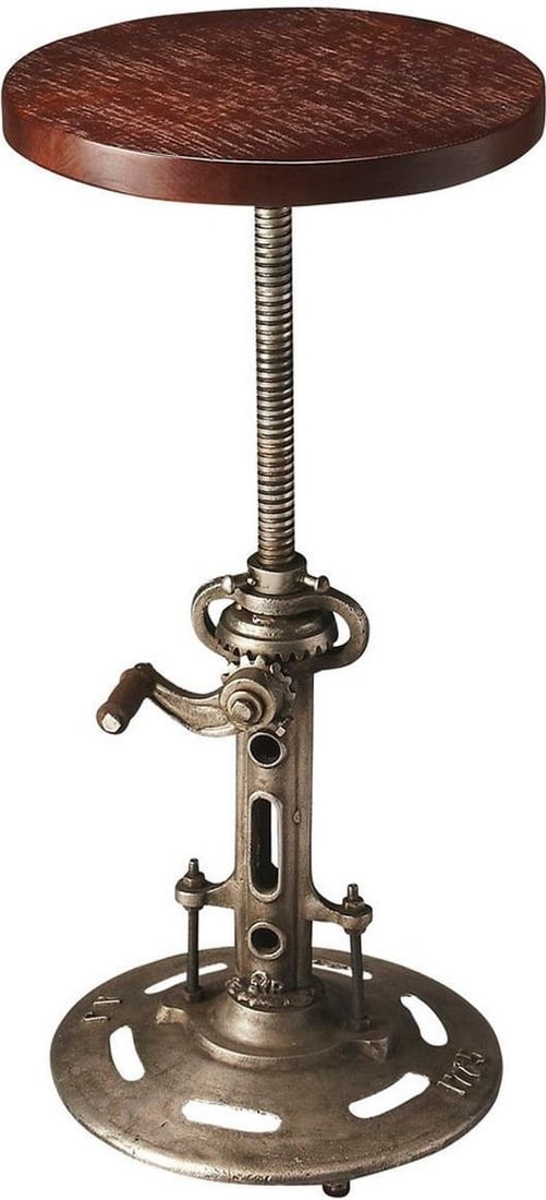 Butler Everson Industrial Chic Adjustable Bar Stool: Butler Everson Industrial Chic Adjustable Bar Stool This Adjustable Vintage Style Bar Stool is a stunning addition to any home, featuring a hand-crafted design that embodies the charm of antique and v