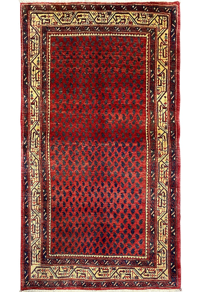 Persian Hamadan Mir Rug 3'10 x 6'10 Hand-Knotted Wool Iran (1 of 8)