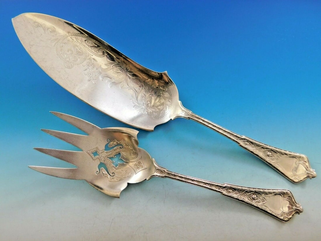 Tiffany & Co Persian Sterling Silver Fish Serving Set 2-Piece (1 of 7)