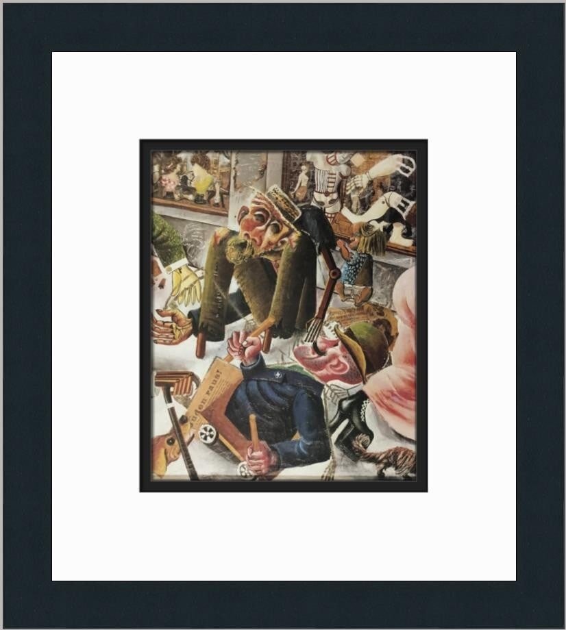 Otto Dix Street in Prague Custom Framed Art Print: Otto Dix Street in Prague Custom Framed Art Print This stunning custom framed print titled "Street in Prague" by artist Otto Dix showcases a blend of Expressionism, Impressionism, and Realism styles.