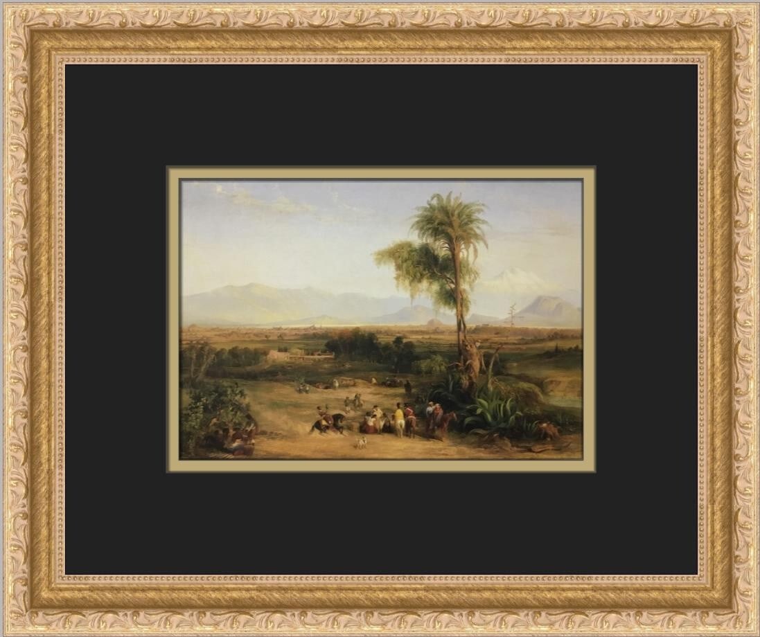 Daniel Thomas Egerton View of the Valley of Mexico Custom Framed Art Print: Daniel Thomas Egerton View of the Valley of Mexico Custom Framed Art Print This elegant print titled "View of the Valley of Mexico" by artist Daniel Thomas Egerton showcases the beauty of the Mexican