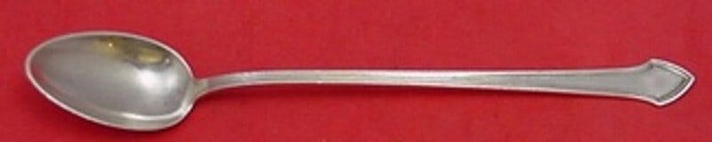 Durgin Essex Sterling Silver Iced Tea Spoon 7 5/8 inch: Durgin Essex Sterling Silver Iced Tea Spoon 7 5/8 inch Enjoy a touch of elegance with this Essex pattern iced tea spoon by Durgin. Crafted from high-quality sterling silver, this spoon measures 7 5/8