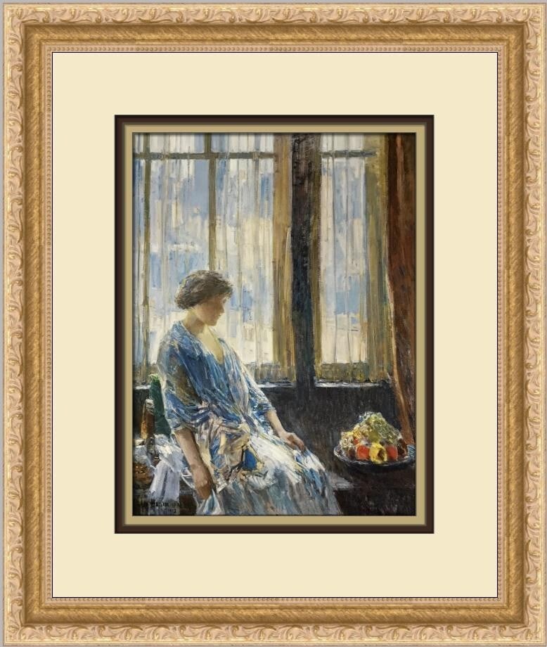 Childe Hassam The New York Window Custom Framed Print 16x13: Childe Hassam The New York Window Custom Framed Print 16x13 This exquisite custom framed print features Childe Hassam's renowned artwork, "The New York Window," a stunning example of Impressionism. Th