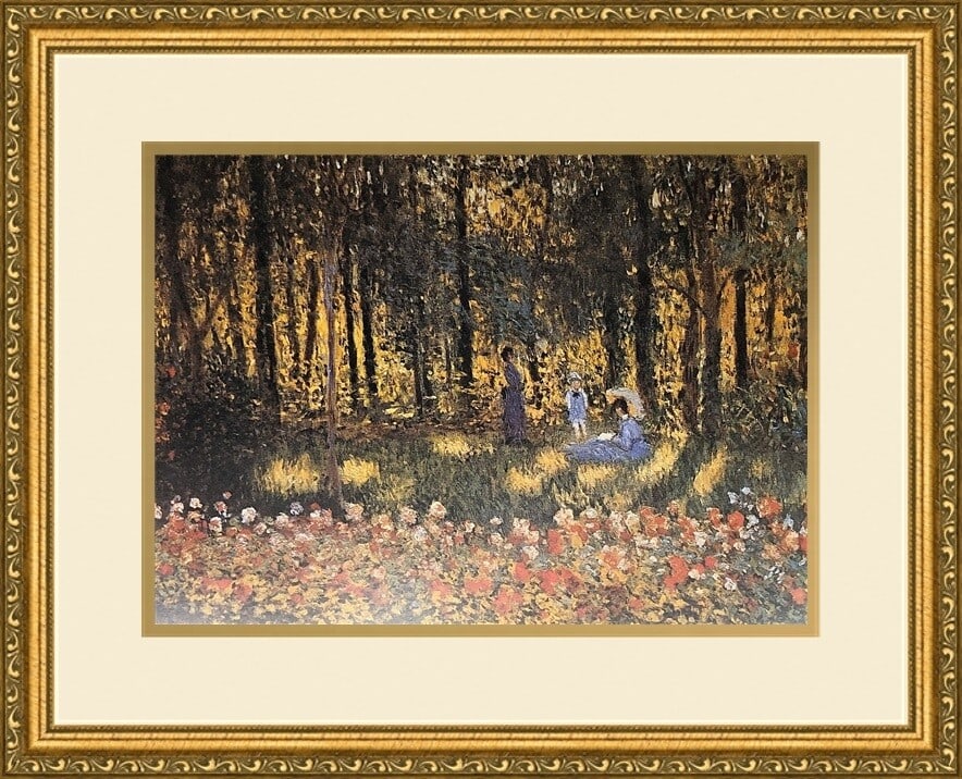 Claude Monet Day Custom Framed Landscape Print 17x21 Impressionism: Claude Monet Day Custom Framed Landscape Print 17x21 Impressionism This exquisite reproduction of Claude Monet's "Day" is a striking custom framed print that captures the beauty of Impressionism. The