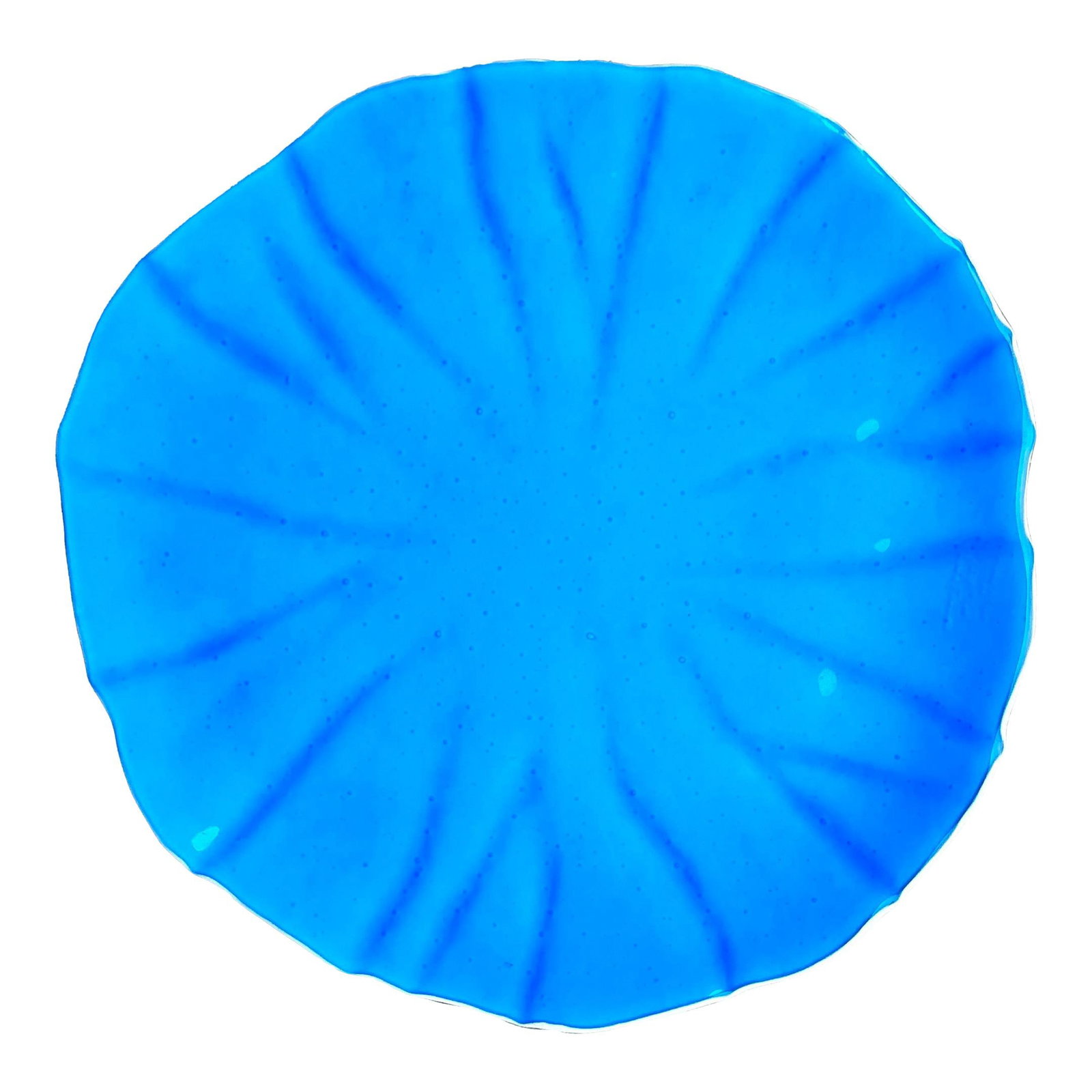 Vintage Coastal Electric Blue Glass Serving Tray 19.25": Vintage Coastal Electric Blue Glass Serving Tray 19.25" This vintage coastal electric blue glass tray is a stunning statement piece, featuring a vibrant hue that evokes the essence of clear ocean wate