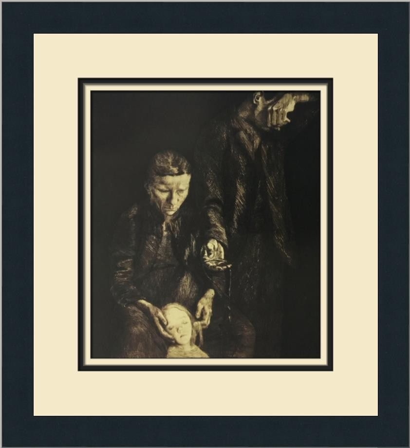 Katie Kollwitz The Downtruder Custom Framed Print 15 x 14 Expressionism: Katie Kollwitz The Downtruder Custom Framed Print 15 x 14 Expressionism This custom framed print titled "The Downtruder" by artist Katie Kollwitz exemplifies a blend of Expressionism, Impressionism, a