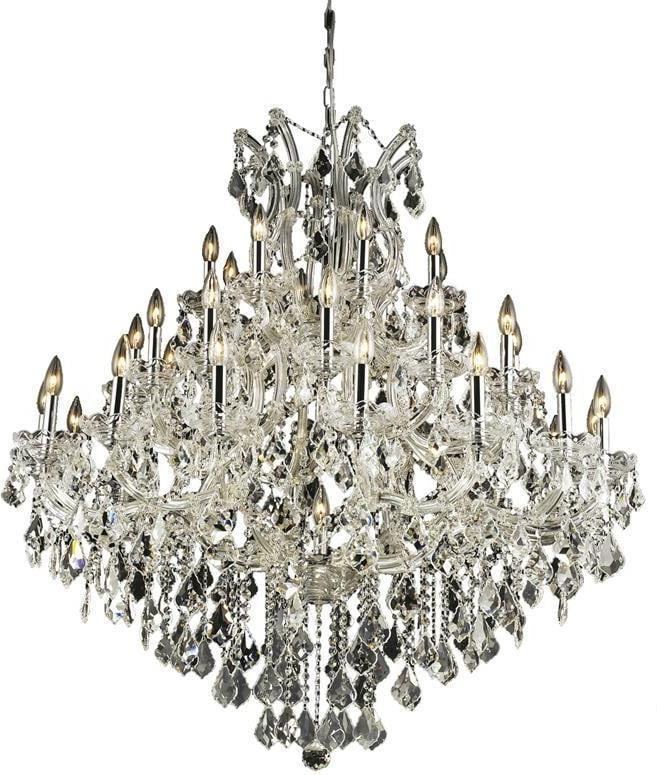 Elegant Lighting Maria Theresa Bowl Chandelier Royal-Cut Crystal Chrome Finish 44in (1 of 1)