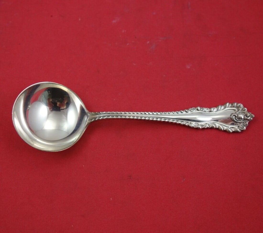 Dominick & Haff Mazarin Sterling Silver Bouillon Soup Spoon 5 1/4" (1 of 2)