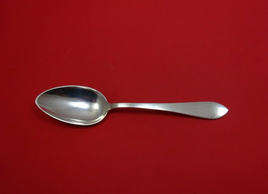 Dominick & Haff Broad Antique Sterling Silver Serving Spoon 8.25": Dominick & Haff Broad Antique Sterling Silver Serving Spoon 8.25" This exquisite serving spoon features the Broad Antique pattern crafted by Dominick & Haff. Made of high-quality sterling silver, this