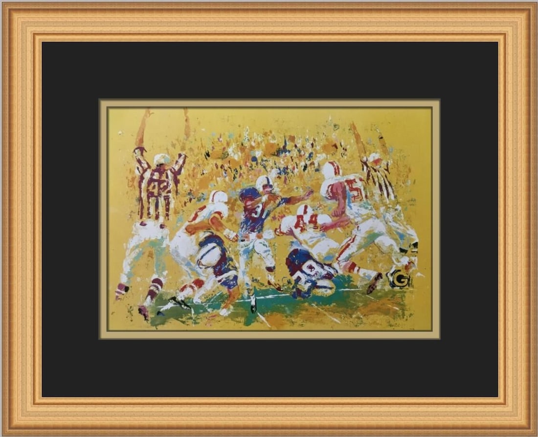 LeRoy Neiman Touchdown 1980 Custom Framed Print Expressionism Art: LeRoy Neiman Touchdown 1980 Custom Framed Print Expressionism Art Celebrate the spirit of football with this stunning custom framed print by renowned artist LeRoy Neiman, titled "Touchdown." Created i