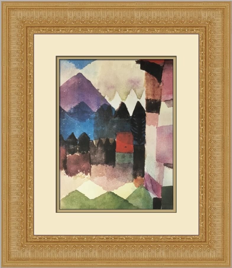 Paul Klee Fohn in Marc's Garden Custom Framed Impressionist Print: Paul Klee Fohn in Marc's Garden Custom Framed Impressionist Print Discover the beauty of Paul Klee's 'Fohn in Marc's Garden' in this custom framed print. This medium-sized piece showcases Klee's impre
