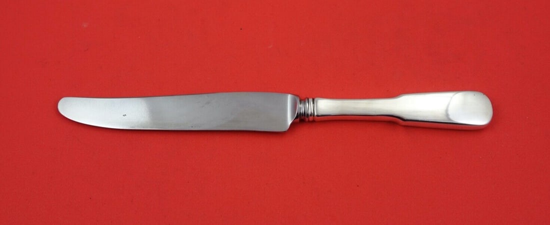 Fiddleback Knife 8 3/4" by Old Newbury Crafters Sterling Silver: Fiddleback Knife 8 3/4" by Old Newbury Crafters Sterling Silver This exquisite Fiddleback knife by Old Newbury Crafters showcases the elegance of sterling silver craftsmanship. Measuring 8 3/4 inches,