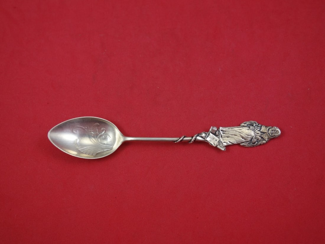 Gorham Nuremberg Sterling Silver Coffee Spoon Boy with Goose 5 Inch: Gorham Nuremberg Sterling Silver Coffee Spoon Boy with Goose 5 Inch This exquisite Nuremberg coffee spoon by Gorham is crafted from sterling silver and features a charming design of a boy with a goose
