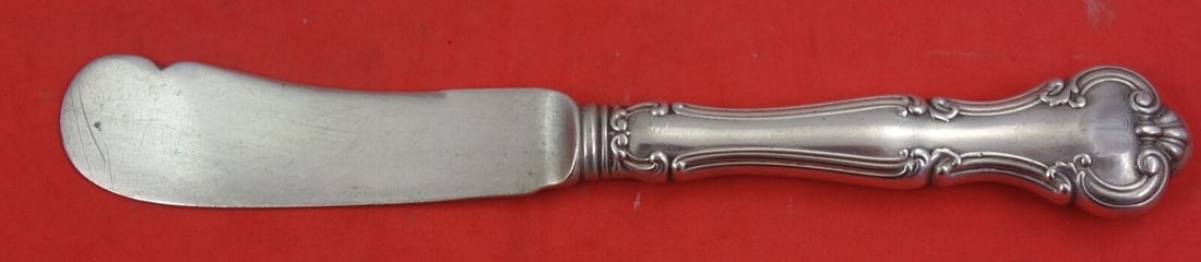Gorham Cromwell Sterling Silver 6 1/4 Butter Spreader Knife: Gorham Cromwell Sterling Silver 6 1/4 Butter Spreader Knife This exquisite butter spreader features the elegant Cromwell pattern by Gorham, crafted from high-quality sterling silver. The piece showcas