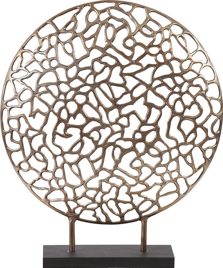 Howard Elliott Abstract Bronze Branch Disk Sculpture 19.75H (1 of 3)