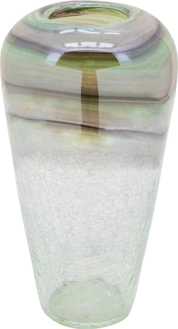Sagebrook Home 12 Inch Clear Crackled Glass Vase: Sagebrook Home 12 Inch Clear Crackled Glass Vase Enhance your decor with this elegant 12-inch clear crackled glass vase. This stunning piece combines the beauty of ceramic and glass, showcasing a uniq