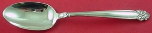 Lunt Canterbury Bell Sterling Silver Serving Spoon 8.25": Lunt Canterbury Bell Sterling Silver Serving Spoon 8.25" Enhance your dining experience with this exquisite Canterbury Bell Serving Spoon by Lunt. Crafted from high-quality sterling silver, this 8 1/4