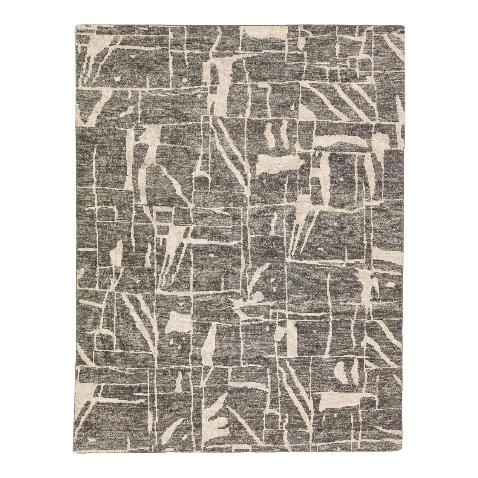 Thom Filicia Handmade Wool Rug Green Gray 7'9 x 9'9: Thom Filicia Handmade Wool Rug Green Gray 7'9 x 9'9 Enhance your living space with this exquisite Contemporary Handmade Wool Rug from the Thom Filicia Home Collection. This stunning Indian hand-knotte