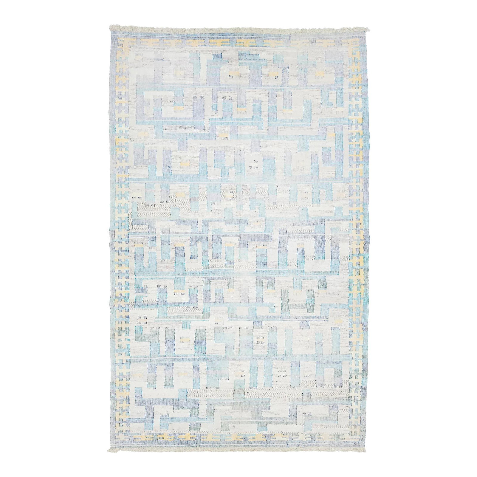 10 x 16 Contemporary Kilim Wool Rug Beige Blue Abstract Design: 10 x 16 Contemporary Kilim Wool Rug Beige Blue Abstract Design Enhance your living space with this stunning 10' x 16' contemporary Kilim wool rug. Crafted from high-quality wool, it features a beige b