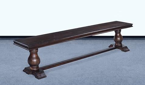 Dark Rustic Pecan Salvadore Bench 82W for Interiors (1 of 4)