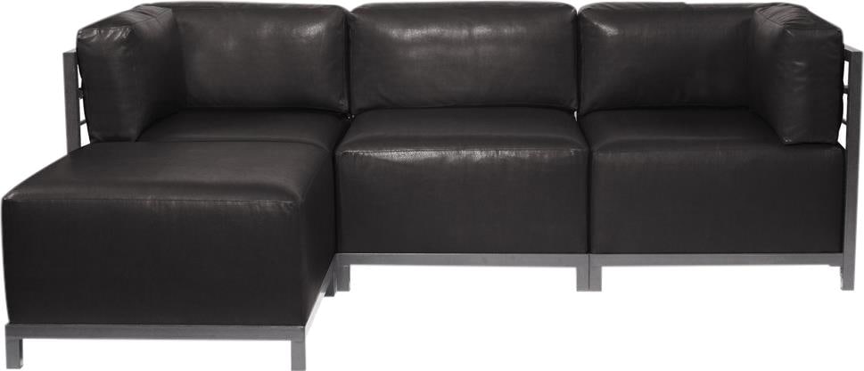 Avanti Axis Contemporary Sectional Sofa by Howard Elliott: Avanti Axis Contemporary Sectional Sofa by Howard Elliott Transform your living space with the Avanti Axis sectional sofa. This contemporary style piece features a sleek black design, perfect for elev