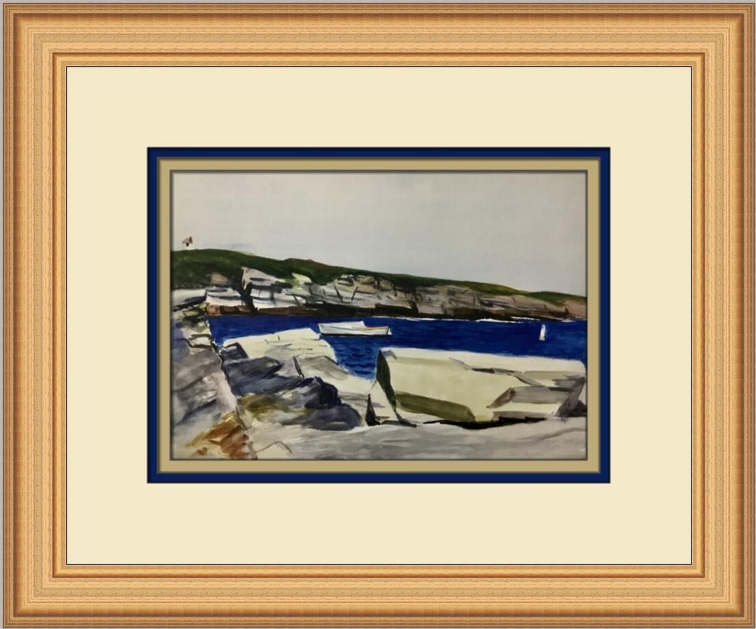 Edward Hopper Rocky Cove Custom Framed Art Print 12 x 14: Edward Hopper Rocky Cove Custom Framed Art Print 12 x 14 This Edward Hopper Rocky Cove custom framed print is a striking representation of realism. Produced in 1994, it features the iconic scene title