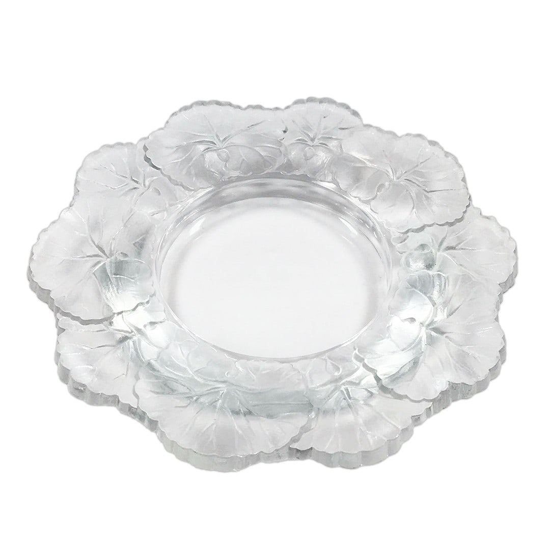 Lalique Crystal Ashtray Bowl Clear France Honfleur 5.5" (1 of 4)