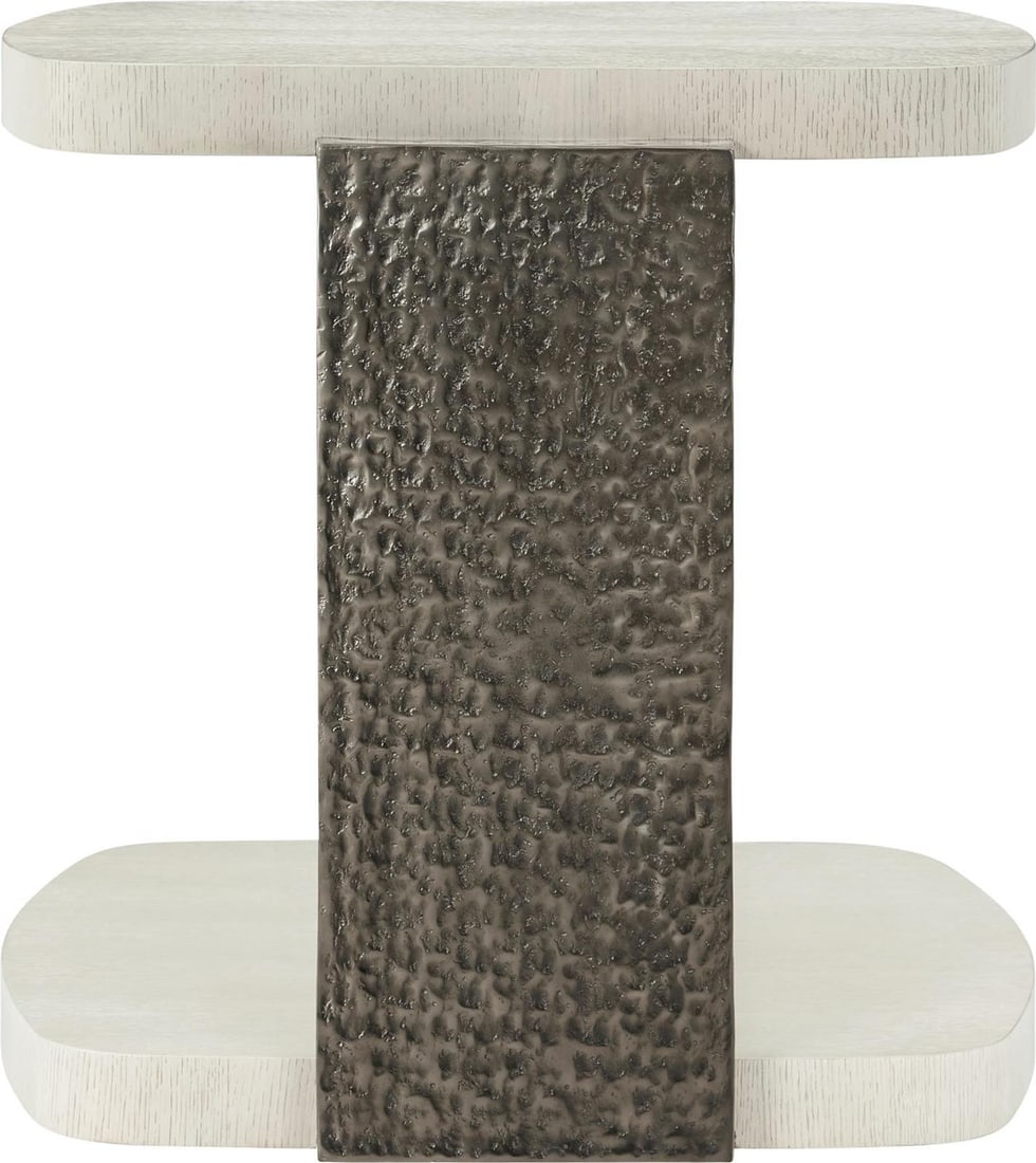 Theodore Alexander Sleek Opal Finish Rectangle Side Table - 2