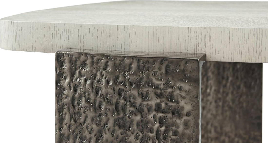 Theodore Alexander Sleek Opal Finish Rectangle Side Table - 4