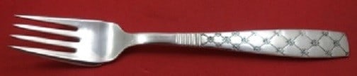 E. Dragsted Saint Jerne Star Sterling Silver Salad Fork 6.5'': E. Dragsted Saint Jerne Star Sterling Silver Salad Fork 6.5'' Elevate your dining experience with this exquisite salad fork from the Saint Jerne, also known as Star, pattern by E. Dragsted. Crafted fr