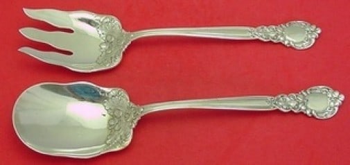 Gorham Royal Oak Sterling Silver 2-Piece Salad Serving Set 10 1/4" (1 of 2)