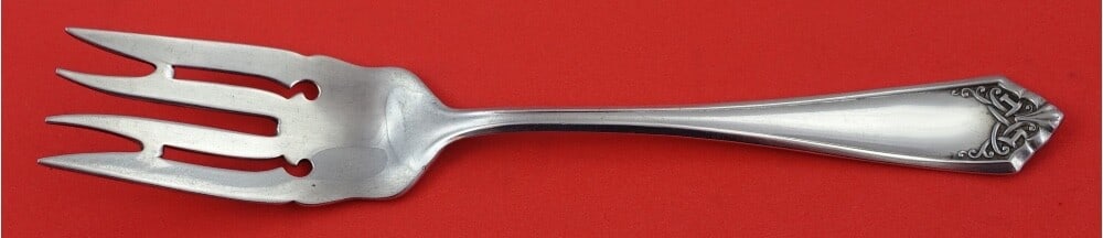 Leicester Sterling Silver Salad Fork by International 5 7/8 inches: Leicester Sterling Silver Salad Fork by International 5 7/8 inches Discover the elegance of the Leicester Salad Fork by International Sterling, measuring 5 7/8 inches. This beautifully crafted fork sh