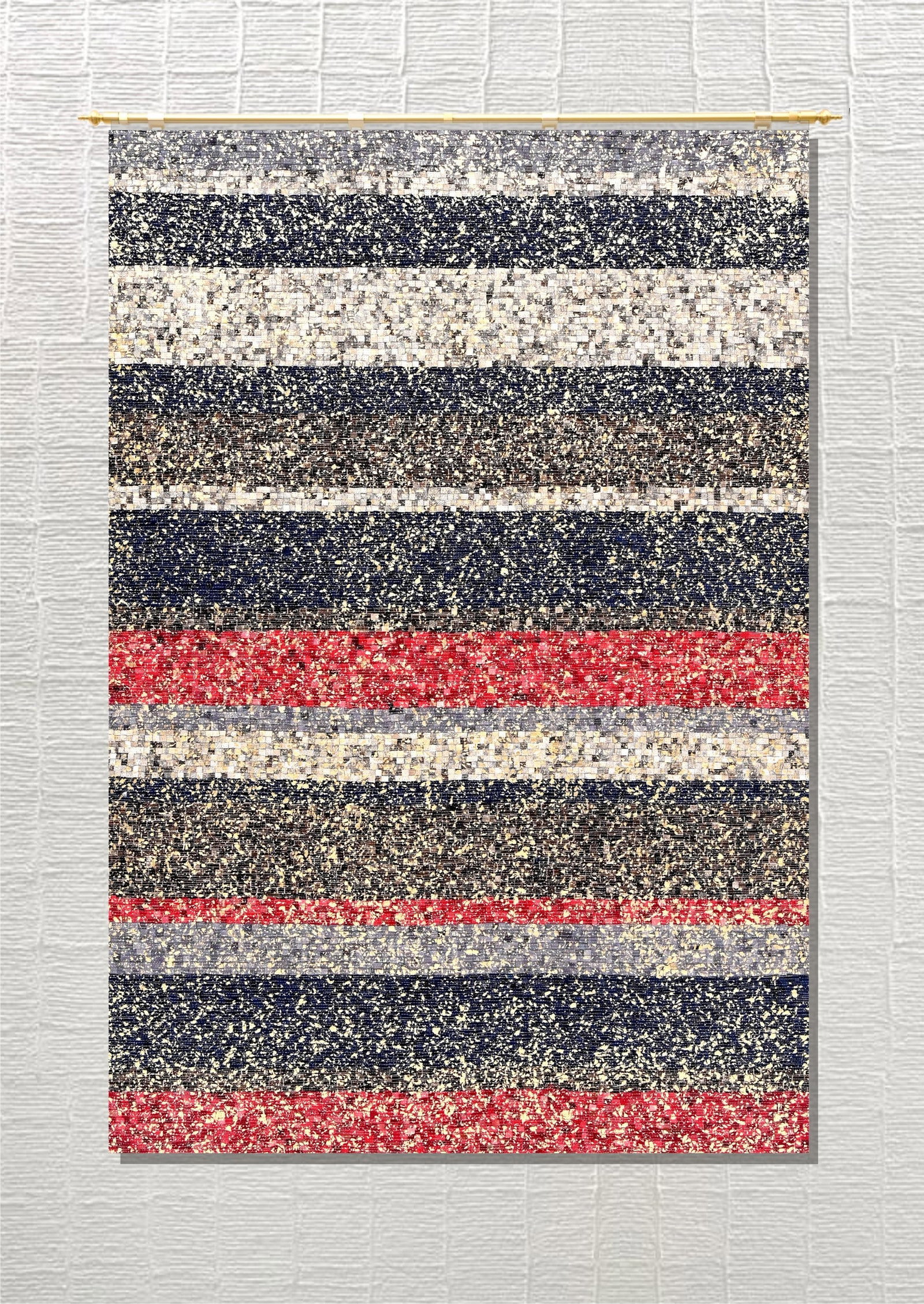 Handmade Monochrome Chevron Herringbone Patchwork Cowhide Leather Area Rug: Handmade Monochrome Chevron Herringbone Patchwork Cowhide Leather Area Rug Free continental US Shipping This handmade area rug features a striking fusion of chevron and herringbone patterns, crafted f