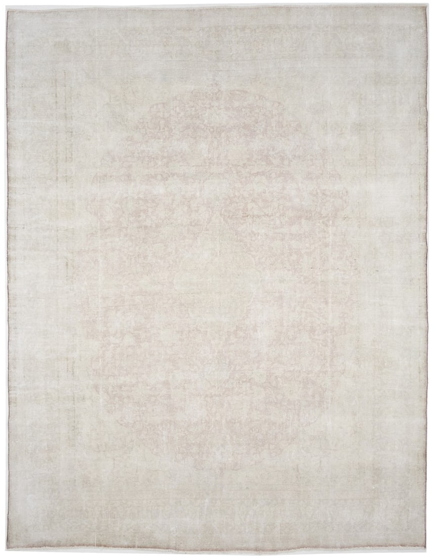 Hand-Knotted Floral Wool Area Rug 9'7 x 12'7 Vintage Southern Asia Carpet: Hand-Knotted Floral Wool Area Rug 9'7 x 12'7 Vintage Southern Asia Carpet This rare antique Oriental area rug features a floral pattern in muted tones of rusty peach, cream, beige, and brown. Hand-kno