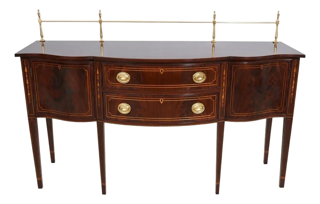 Federal Style Mahogany Sideboard with Brass Gallery and Inlay by Stickley (1 of 10)