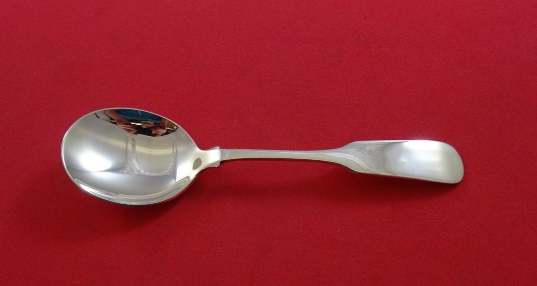 Gorham Old English Tipt Sterling Silver Cream Soup Spoon 6.25 Inches: Gorham Old English Tipt Sterling Silver Cream Soup Spoon 6.25 Inches This exquisite cream soup spoon features the classic Old English Tipt pattern by Gorham, crafted from high-quality sterling silver.