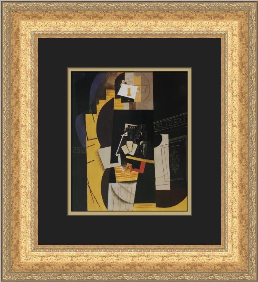 Pablo Picasso Card Player Custom Framed Print 1972 Abstract Expressionism: Pablo Picasso Card Player Custom Framed Print 1972 Abstract Expressionism This stunning custom framed print titled 'Card Player' by Pablo Picasso showcases the artist's unique style, blending Abstract