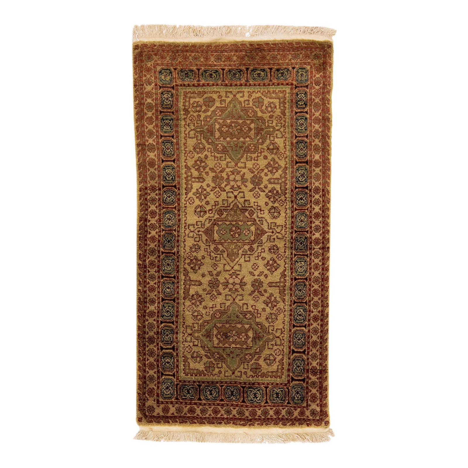 1920s Handmade Tabriz Style Wool Rug Tan Floral Design: 1920s Handmade Tabriz Style Wool Rug Tan Floral Design Experience the elegance of this exquisite modern Tabriz-style hand-knotted wool rug, beautifully crafted with a tan color field. Accented with ru